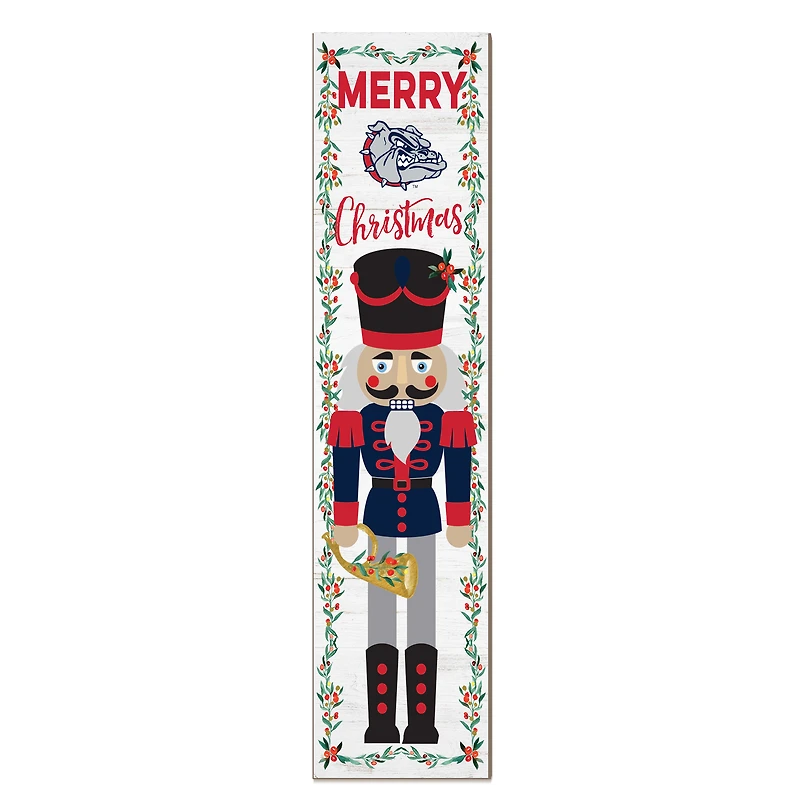 Gonzaga Bulldogs 11" x 46" Nutcracker Holiday Leaner Sign