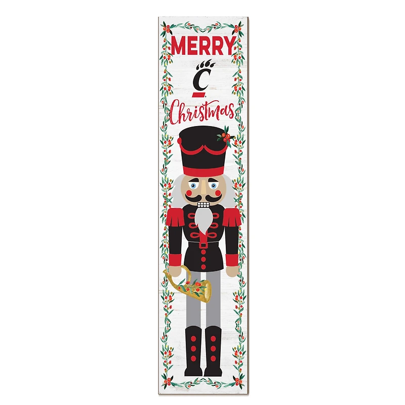 Cincinnati Bearcats 11" x 46" Nutcracker Holiday Leaner Sign
