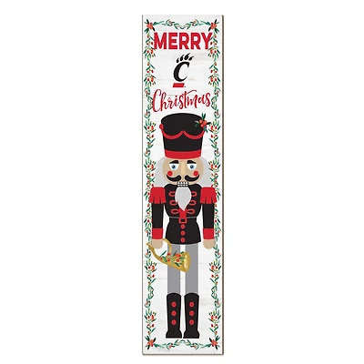 Cincinnati Bearcats 11" x 46" Nutcracker Holiday Leaner Sign
