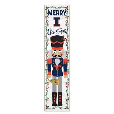 Illinois Fighting Illini 11" x 46" Nutcracker Holiday Leaner Sign