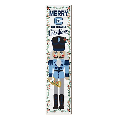 Citadel Bulldogs 11" x 46" Nutcracker Holiday Leaner Sign