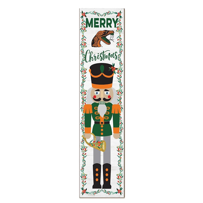 Florida A&M Rattlers 11" x 46" Nutcracker Holiday Leaner Sign