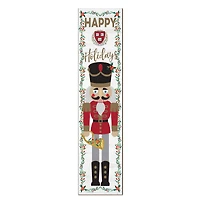 Harvard Crimson 11" x 46" Nutcracker Holiday Leaner Sign