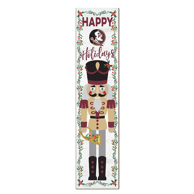 Florida State Seminoles 11" x 46" Nutcracker Holiday Leaner Sign