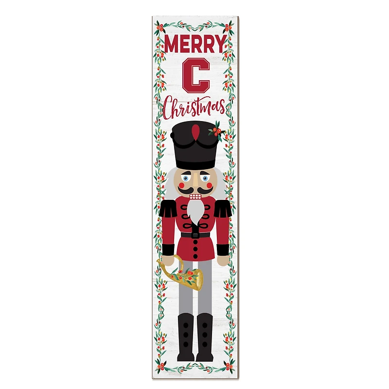 Cornell Big Red 11" x 46" Nutcracker Holiday Leaner Sign