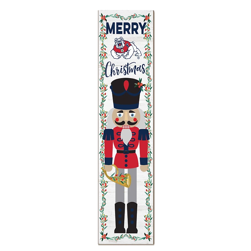 Fresno State Bulldogs 11" x 46" Nutcracker Holiday Leaner Sign