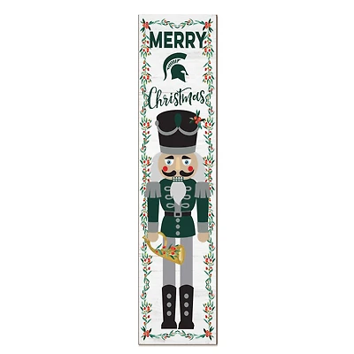 Michigan State Spartans 11" x 46" Nutcracker Holiday Leaner Sign