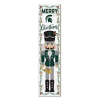 Michigan State Spartans 11" x 46" Nutcracker Holiday Leaner Sign