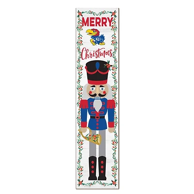 Kansas Jayhawks 11" x 46" Nutcracker Holiday Leaner Sign