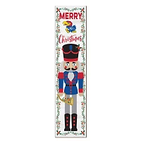 Kansas Jayhawks 11" x 46" Nutcracker Holiday Leaner Sign