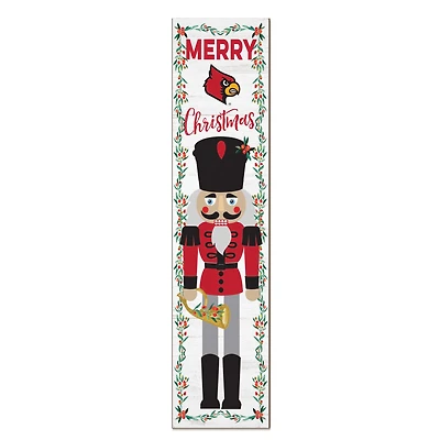Louisville Cardinals 11" x 46" Nutcracker Holiday Leaner Sign
