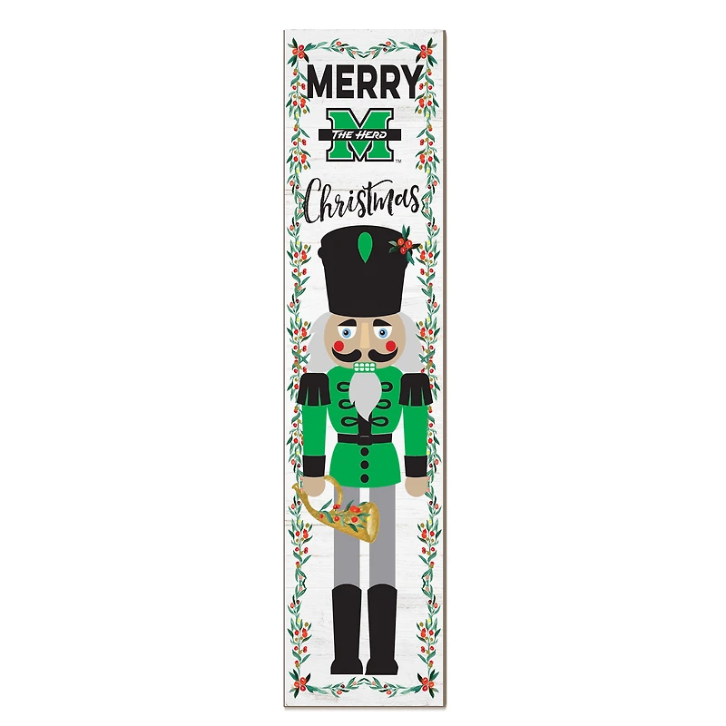 Marshall Thundering Herd 11" x 46" Nutcracker Holiday Leaner Sign