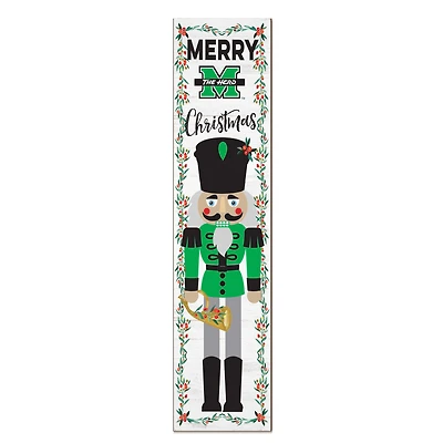 Marshall Thundering Herd 11" x 46" Nutcracker Holiday Leaner Sign