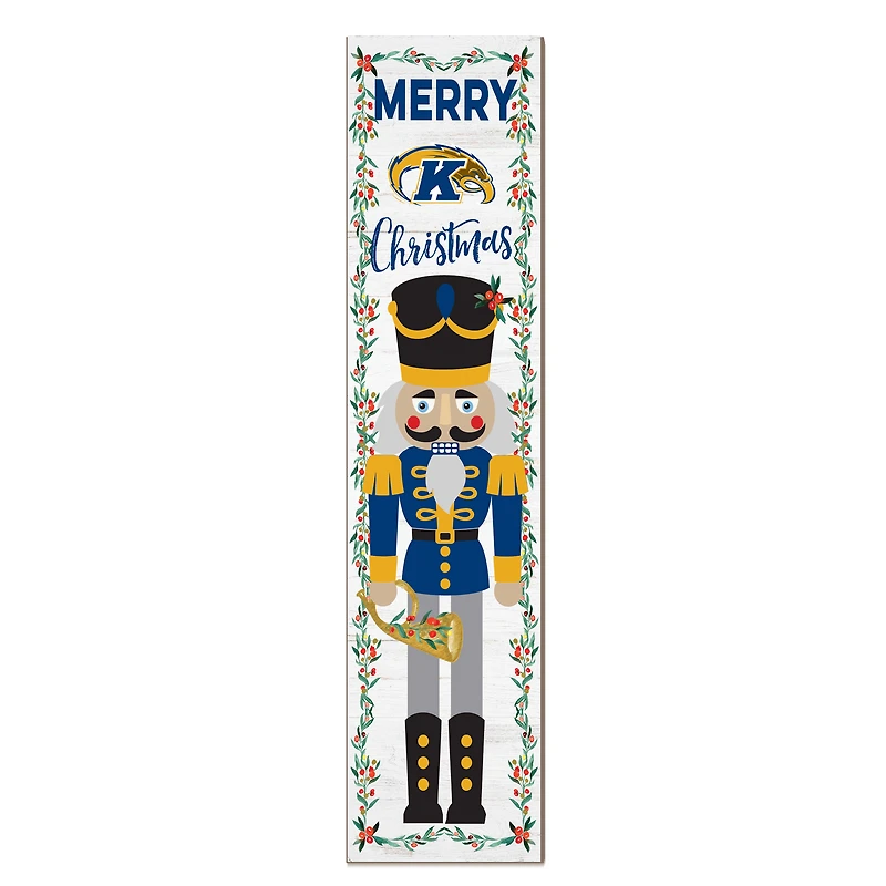 Kent State Golden Flashes 11" x 46" Nutcracker Holiday Leaner Sign