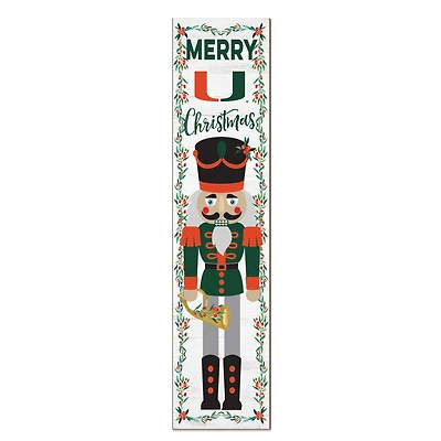 Miami Hurricanes 11" x 46" Nutcracker Holiday Leaner Sign