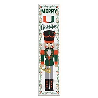 Miami Hurricanes 11" x 46" Nutcracker Holiday Leaner Sign