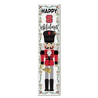 NC State Wolfpack 11" x 46" Nutcracker Holiday Leaner Sign