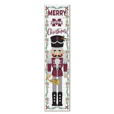 Mississippi State Bulldogs 11" x 46" Nutcracker Holiday Leaner Sign