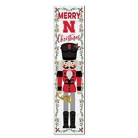 Nebraska Huskers 11" x 46" Nutcracker Holiday Leaner Sign