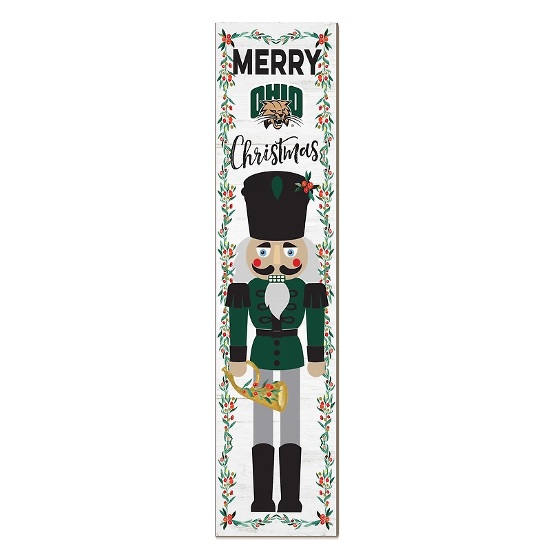 Ohio Bobcats 11" x 46" Nutcracker Holiday Leaner Sign