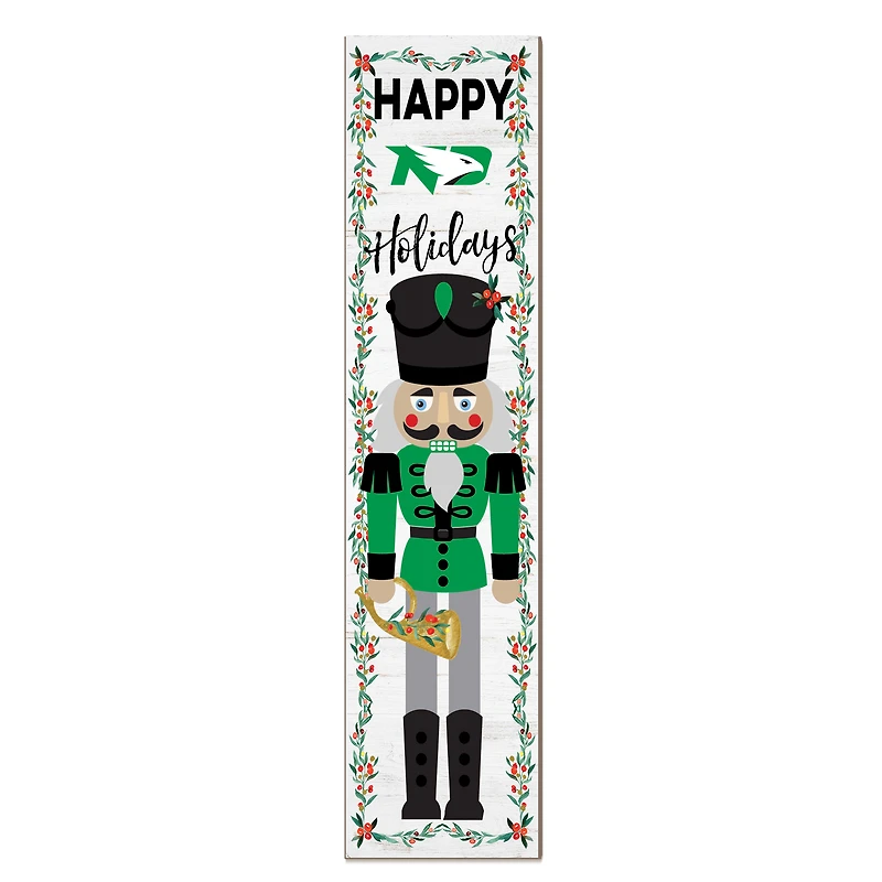North Dakota 11" x 46" Nutcracker Holiday Leaner Sign