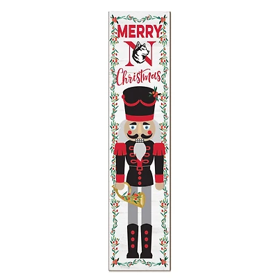 Northeastern Huskies 11" x 46" Nutcracker Holiday Leaner Sign