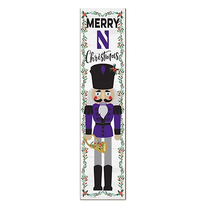 Northwestern Wildcats 11" x 46" Nutcracker Holiday Leaner Sign