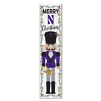 Northwestern Wildcats 11" x 46" Nutcracker Holiday Leaner Sign