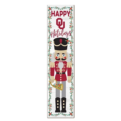 Oklahoma Sooners 11" x 46" Nutcracker Holiday Leaner Sign