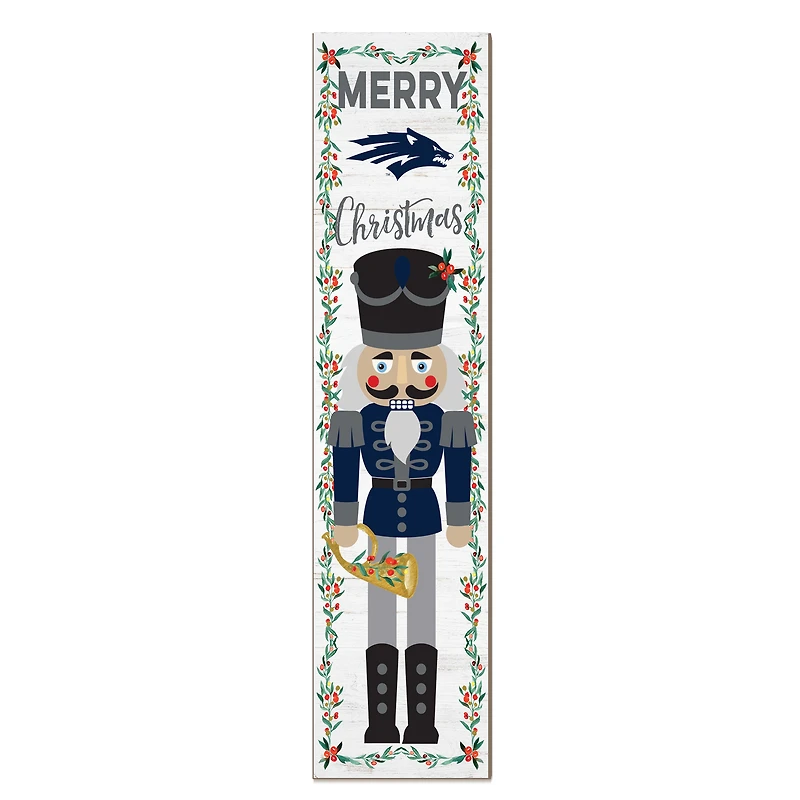Nevada Wolf Pack 11" x 46" Nutcracker Holiday Leaner Sign