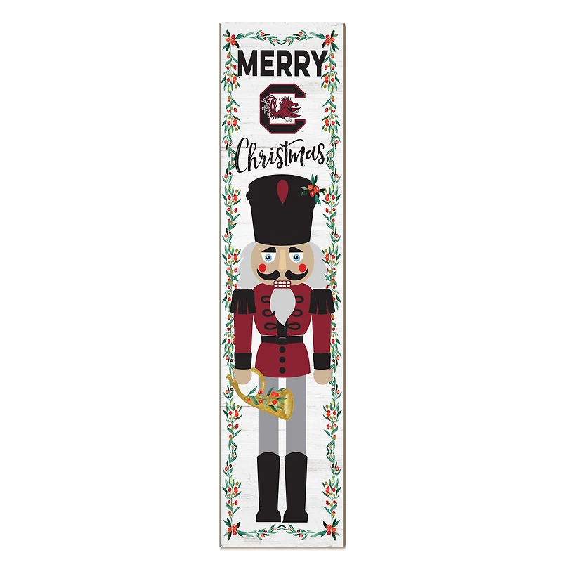 South Carolina Gamecocks 11" x 46" Nutcracker Holiday Leaner Sign