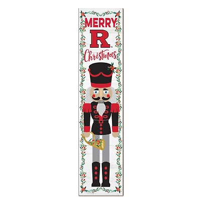 Rutgers Scarlet Knights 11" x 46" Nutcracker Holiday Leaner Sign