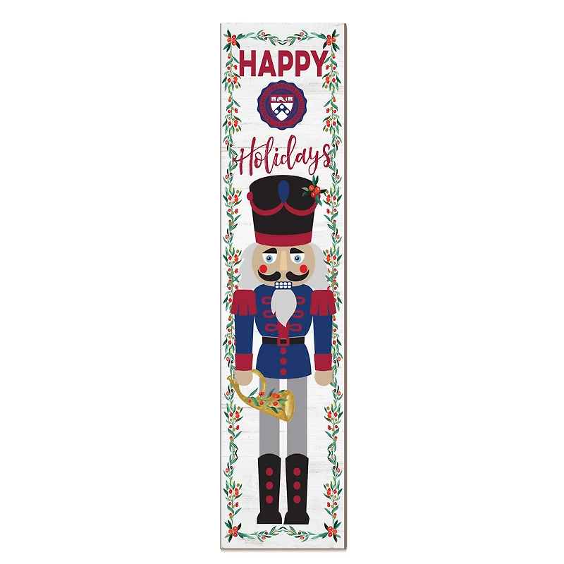 Pennsylvania Quakers 11" x 46" Nutcracker Holiday Leaner Sign