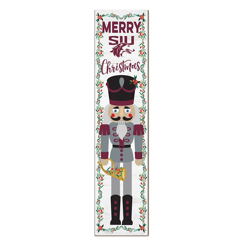 Southern Illinois Salukis 11" x 46" Nutcracker Holiday Leaner Sign