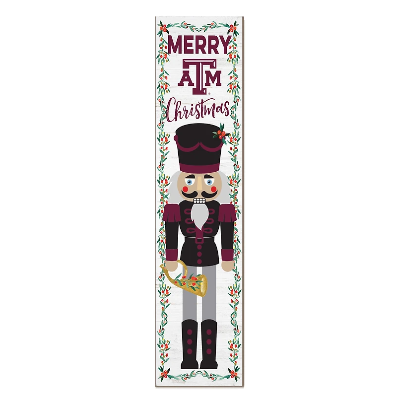 Texas A&M Aggies 11" x 46" Nutcracker Holiday Leaner Sign