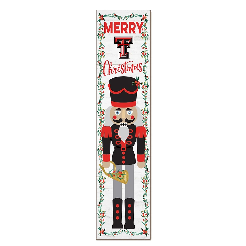 Texas Tech Red Raiders 11" x 46" Nutcracker Holiday Leaner Sign