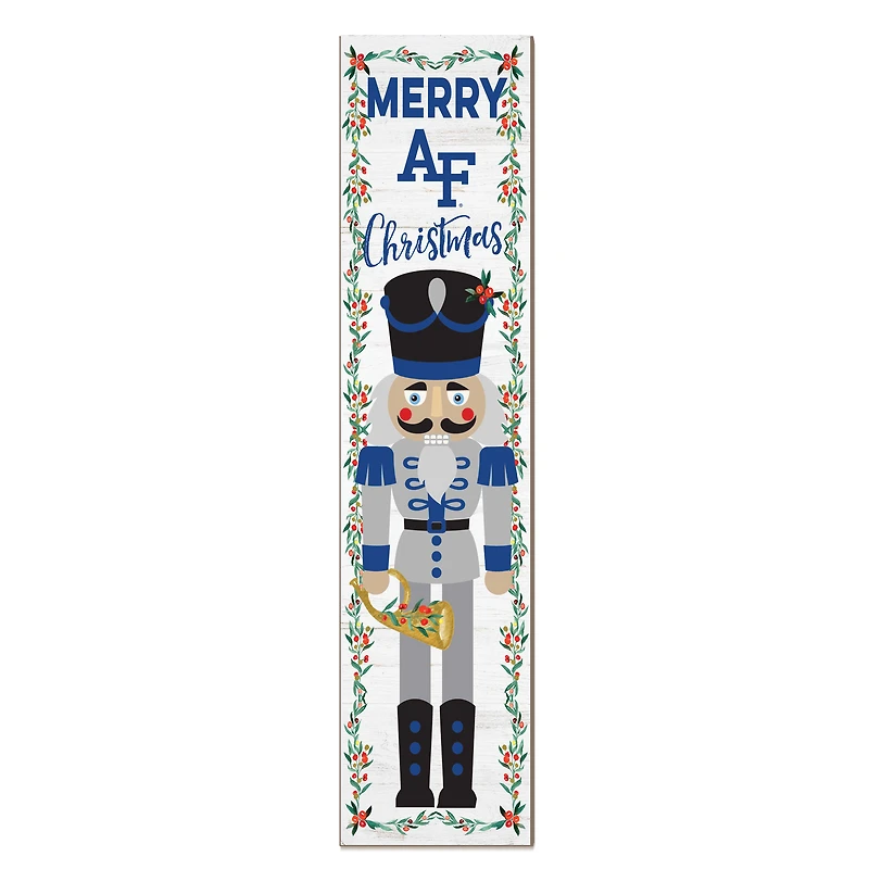 Air Force Falcons 11" x 46" Nutcracker Holiday Leaner Sign