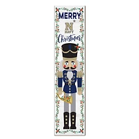 Navy Midshipmen 11" x 46" Nutcracker Holiday Leaner Sign