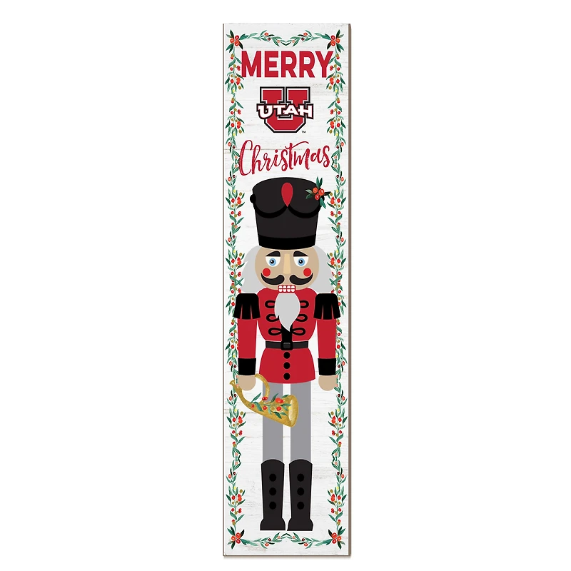 Utah Utes 11" x 46" Nutcracker Holiday Leaner Sign