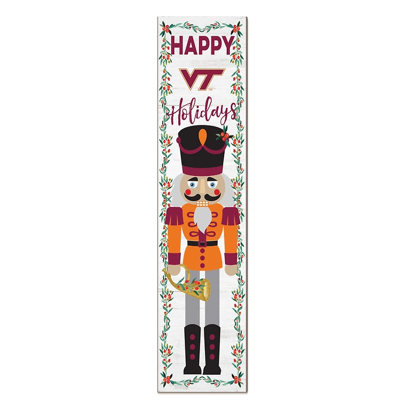 Virginia Tech Hokies 11" x 46" Nutcracker Holiday Leaner Sign