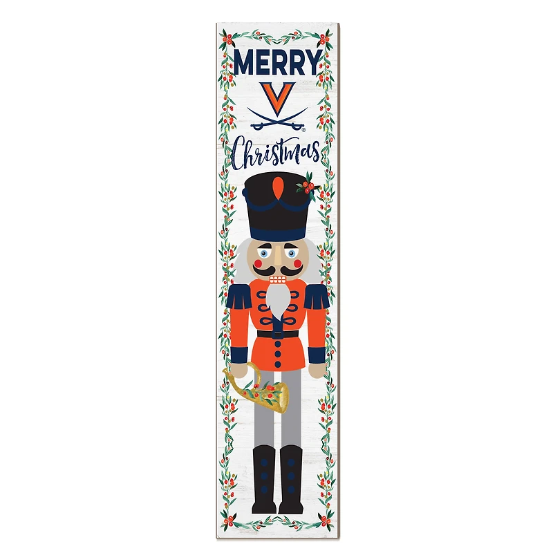Virginia Cavaliers 11" x 46" Nutcracker Holiday Leaner Sign