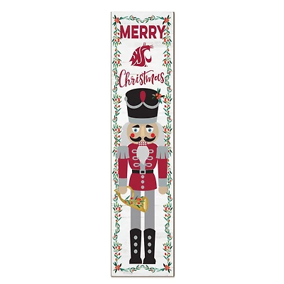 Washington State Cougars 11" x 46" Nutcracker Holiday Leaner Sign