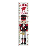 Wisconsin Badgers 11" x 46" Nutcracker Holiday Leaner Sign