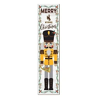 Wyoming Cowboys 11" x 46" Nutcracker Holiday Leaner Sign