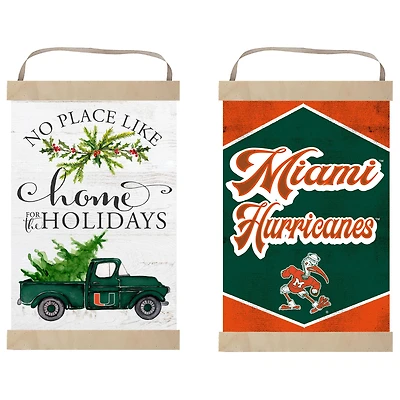 Miami Hurricanes 12" x 20" Reversible Banner Sign