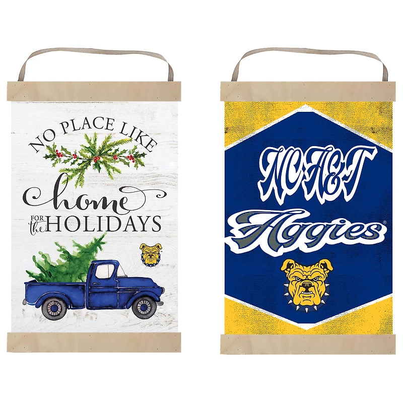 North Carolina A&T Aggies 12" x 20" Reversible Banner Sign