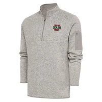 Men's Antigua Oatmeal WashU Fortune Quarter-Zip Pullover Jacket