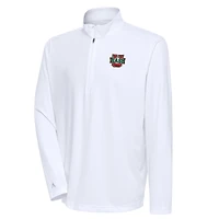 Men's Antigua White WashU Tribute Quarter-Zip Pullover Top