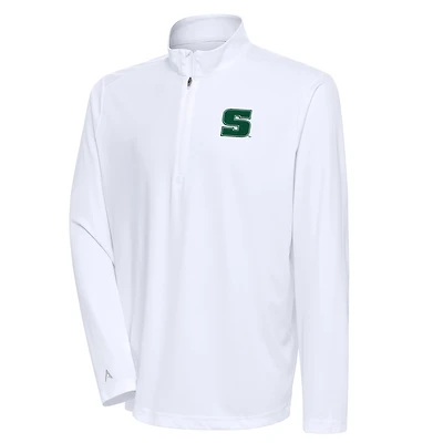 Men's Antigua White Slippery Rock Pride Tribute Quarter-Zip Pullover Top
