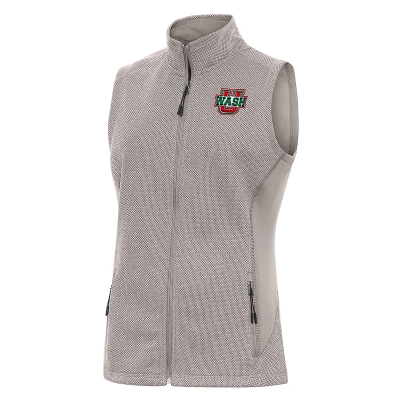 Women's Antigua  Oatmeal Washington-St. Louis Course Full-Zip Vest